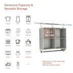 AVERO™ (2 pack) 4-Shelf Gray Hanging Closet Organizer with Rack - AVERO™