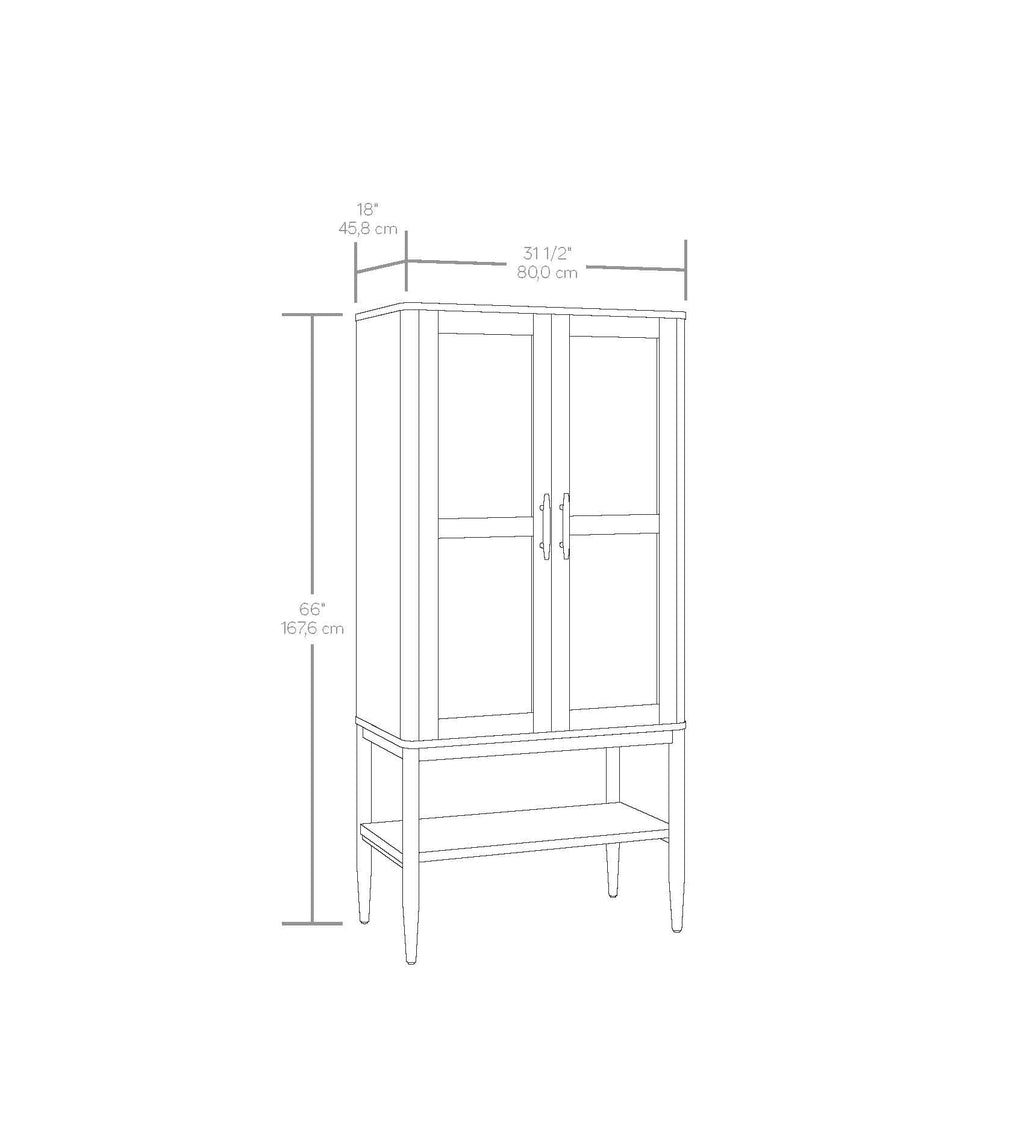 AVERO™ Springwood Caning Storage Accent Cabinet, Light Honey Finish - AVERO™