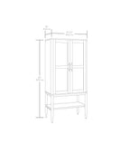 AVERO™ Springwood Caning Storage Accent Cabinet, Light Honey Finish - AVERO™