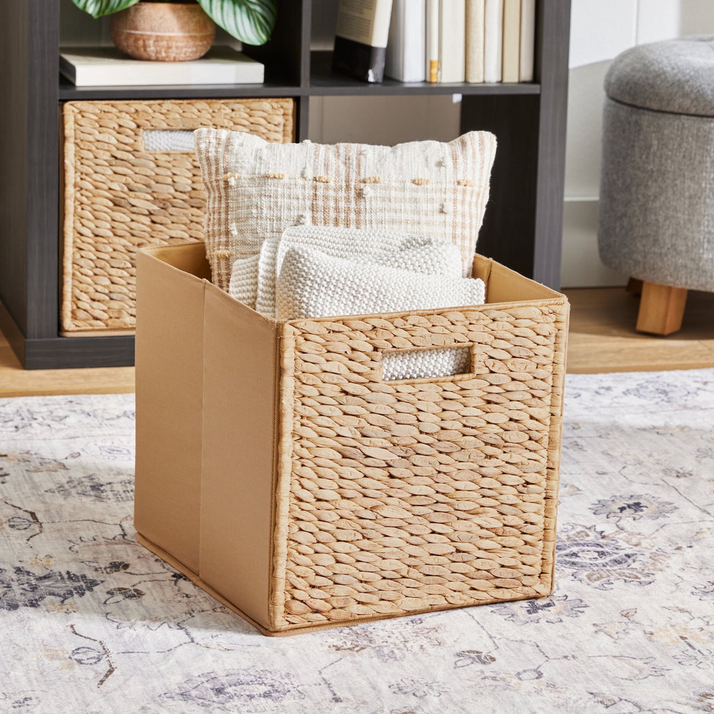 AVERO™ Fabric Cube Storage Bins, Natural, 2 Pack - AVERO™