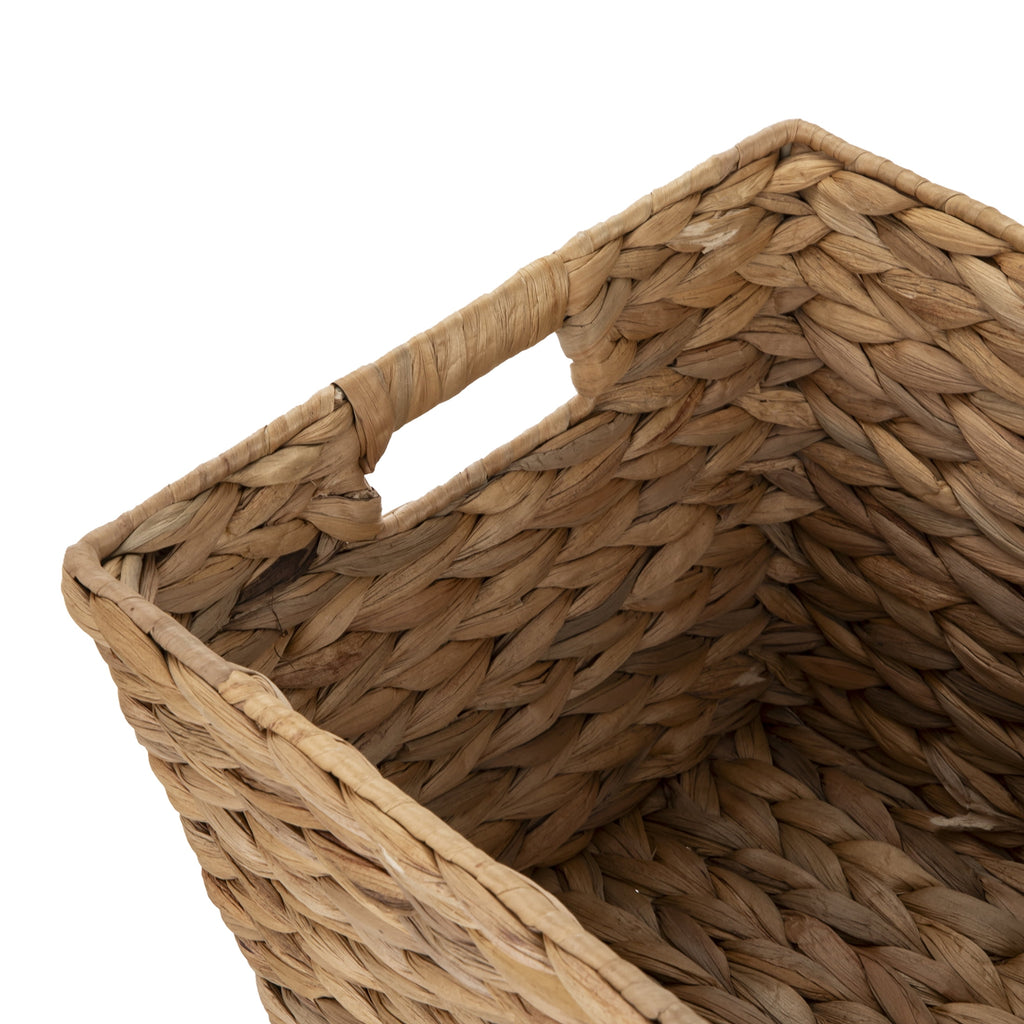 AVERO™ (2 pack) Large Water Hyacinth Decorative Storage Basket with Handles, 14 in x 11 in x 8.5 in - AVERO™