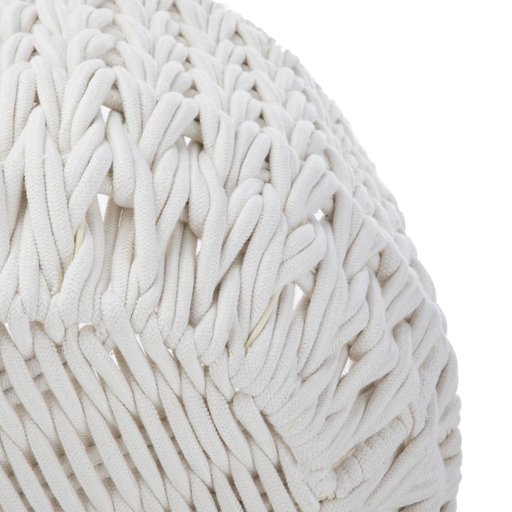 AVERO™ Extra Large White Woven Rope Decorative Storage Basket, 19 in x 15 in - AVERO™
