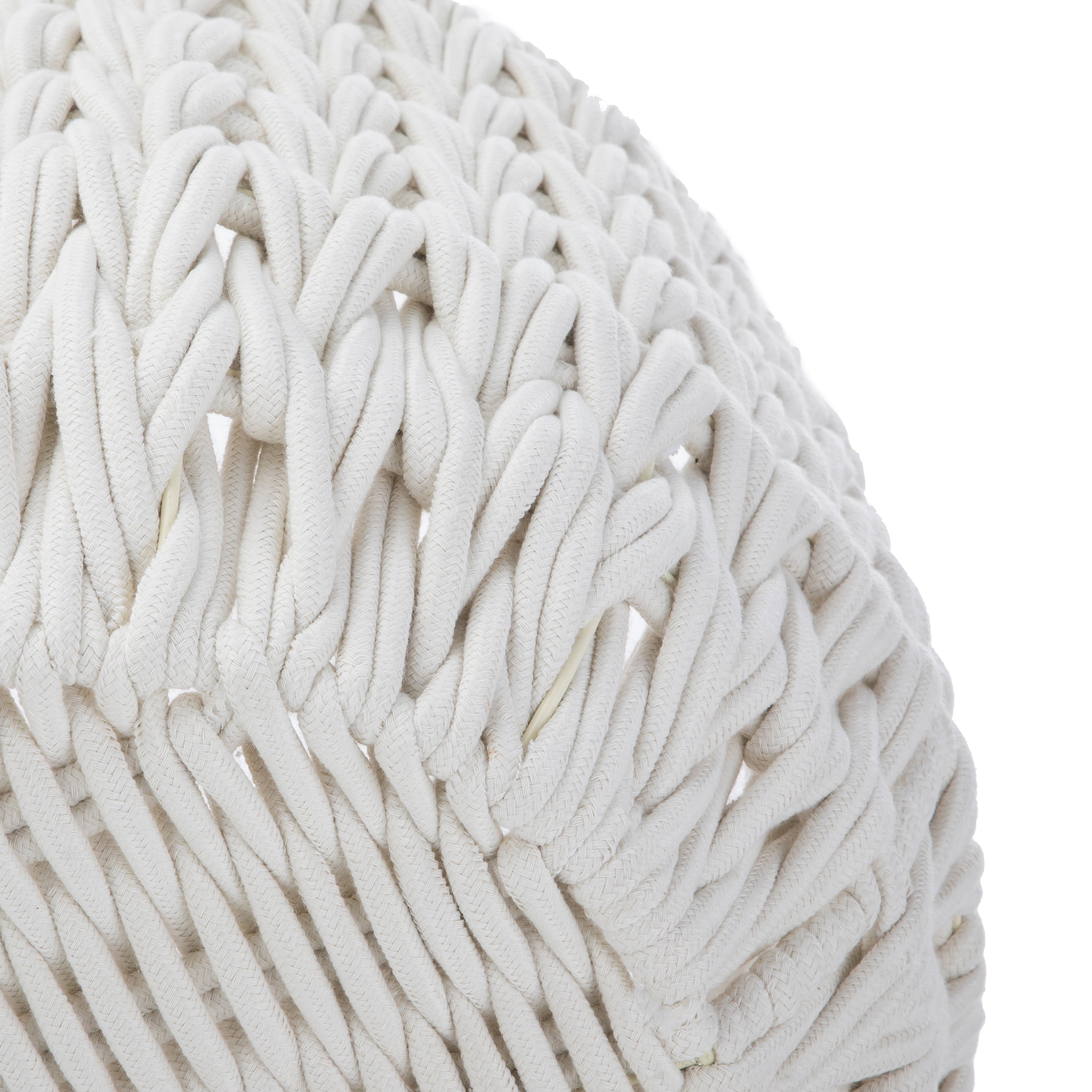 AVERO™ Extra Large White Woven Rope Decorative Storage Basket, 19 in x 15 in - AVERO™