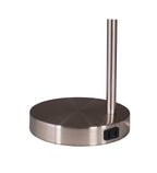 AVERO™ 18 in Silver Metal Table Lamp with Fabric Hardback Shade - AVERO™