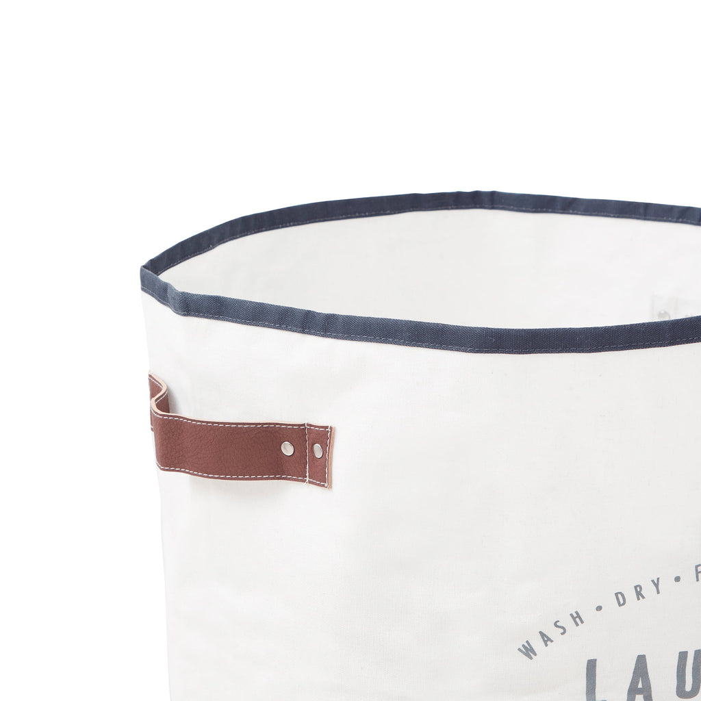 AVERO™ (2 pack) Ivory/Grey Canvas Laundry Hamper, 16 in x 25 in - AVERO™