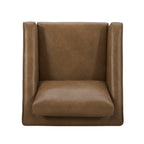 AVERO™ Steele Swivel Accent Chair, Camel Faux Leather - AVERO™