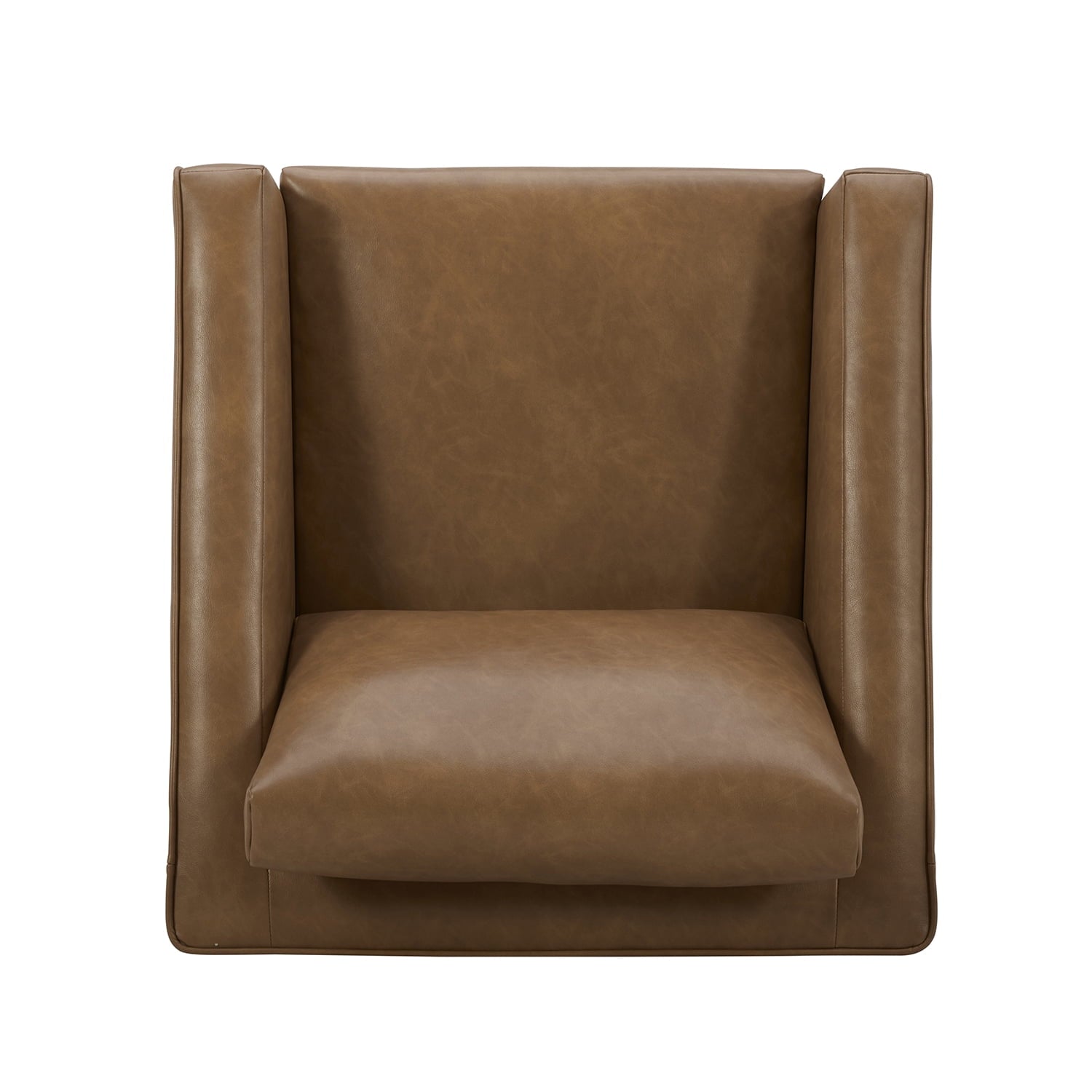 AVERO™ Steele Swivel Accent Chair, Camel Faux Leather - AVERO™