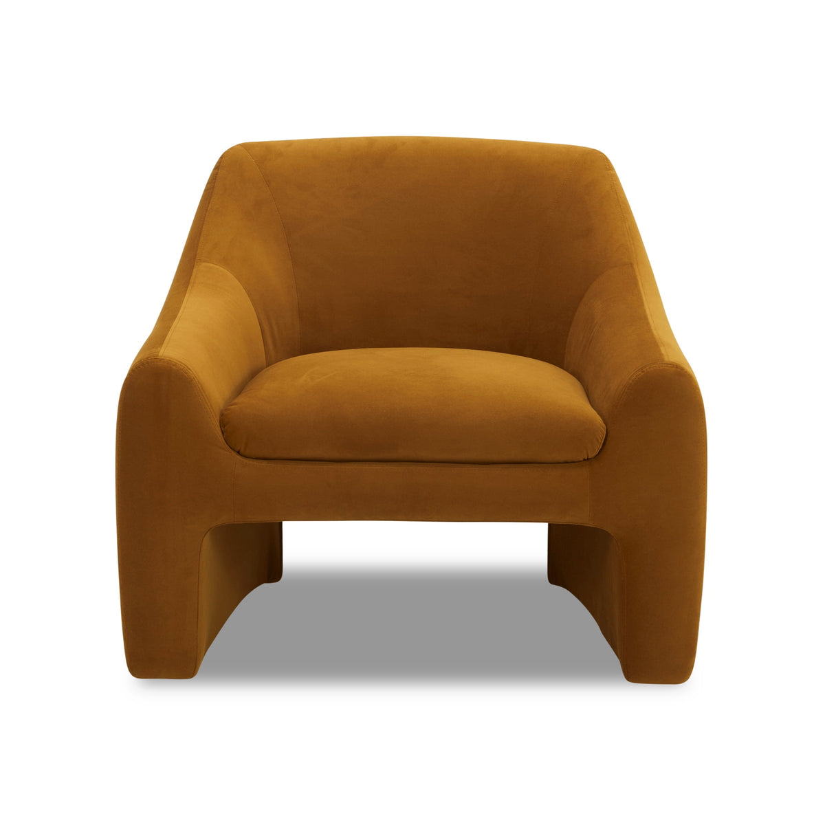 AVERO™ Emerson Curvy Accent Chair, Ochre Velvet - AVERO™