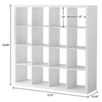 AVERO™ 16 Cube Storage Organizer, White Texture - AVERO™