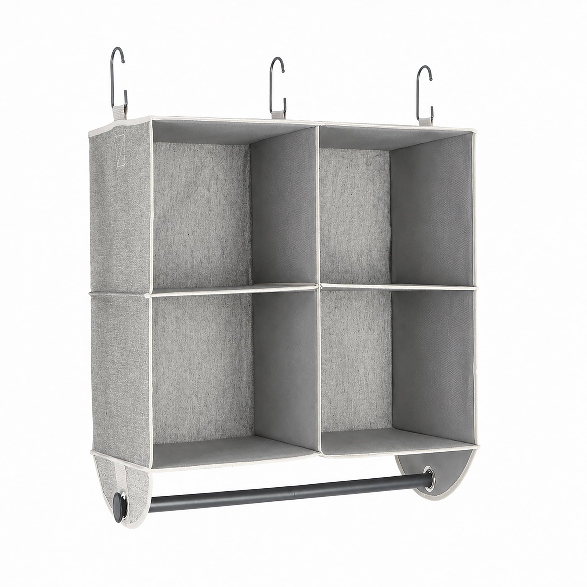 AVERO™ (2 pack) 4-Shelf Gray Hanging Closet Organizer with Rack - AVERO™