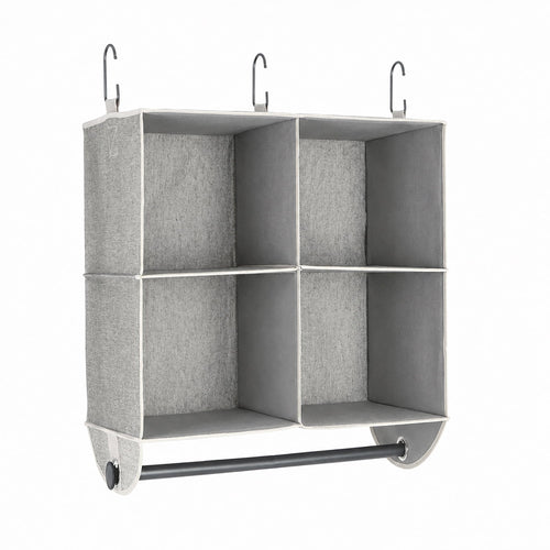 AVERO™ (2 pack) 4-Shelf Gray Hanging Closet Organizer with Rack - AVERO™