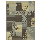 AVERO™ (2 pack) Traditional Leaf Block Gray Print Indoor Area Rug, 7' x 10' - AVERO™