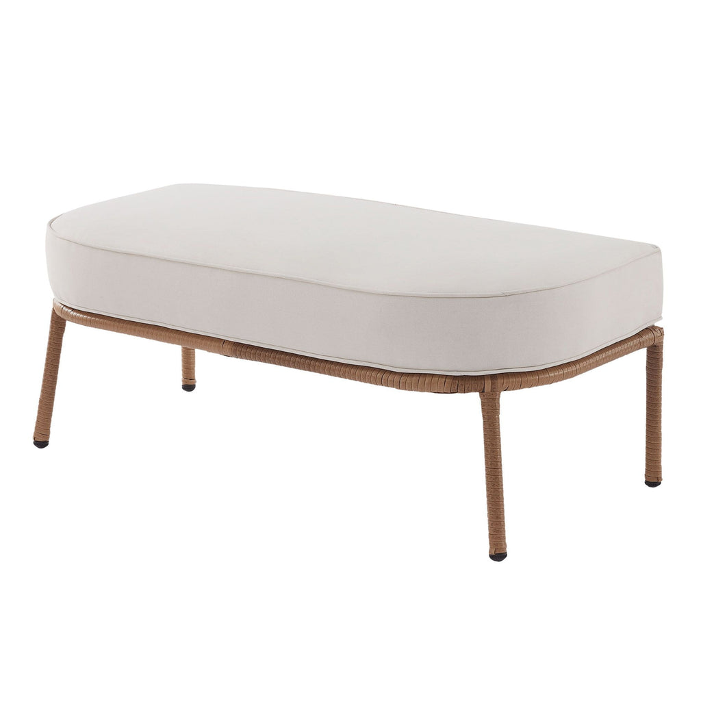 AVERO™ Willow Sage All-Weather Wicker Outdoor Loveseat and Ottoman Set, Beige - AVERO™