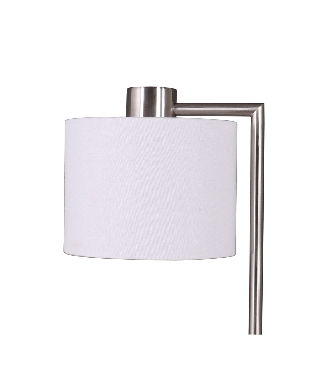 AVERO™ 18 in Silver Metal Table Lamp with Fabric Hardback Shade - AVERO™