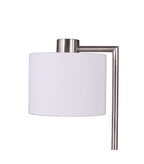 AVERO™ 18 in Silver Metal Table Lamp with Fabric Hardback Shade - AVERO™