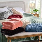 AVERO™ Silver Luxury Velvet Plush Blanket, King Bedding - AVERO™