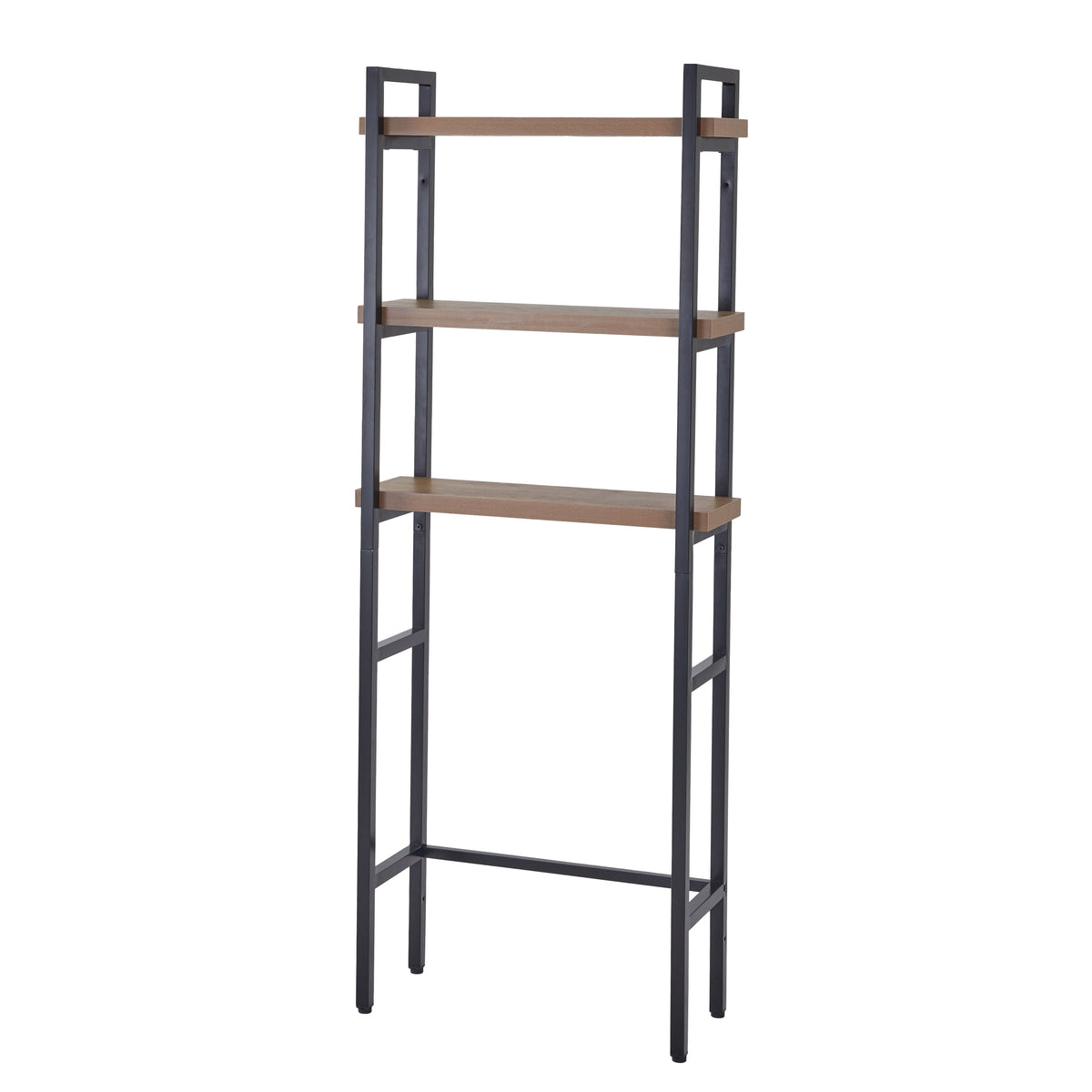 AVERO™ Jace 3-Shelf Over-the-Toilet Storage Shelf, Black Frame with Oak Shelves - AVERO™