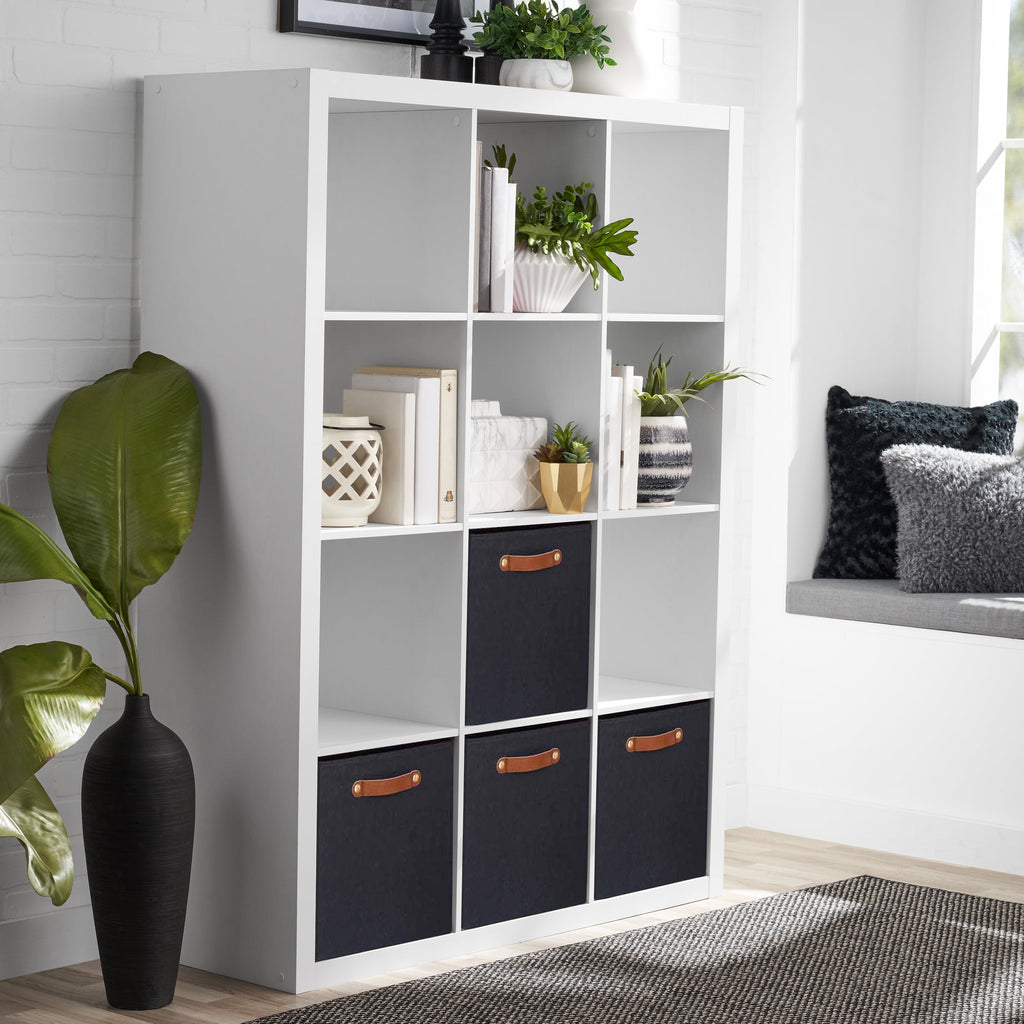 AVERO™ (4 pack) 12 Cube Storage Organizer, White Texture - AVERO™