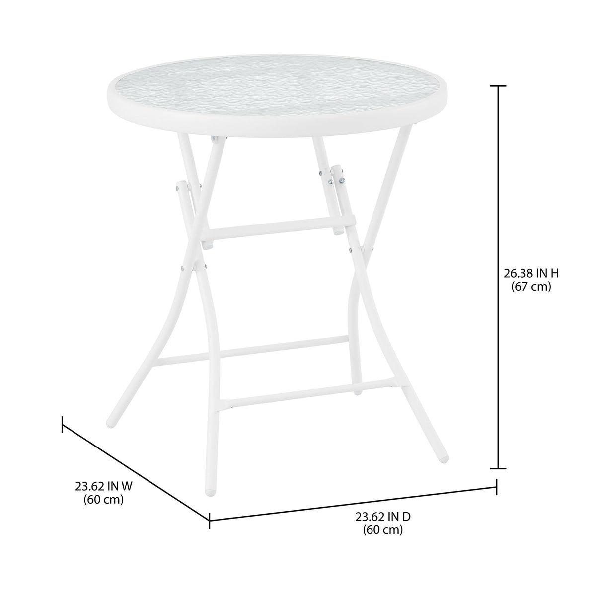 AVERO™ Albany Lane 3-Piece Outdoor Bistro Set, Red/White - AVERO™