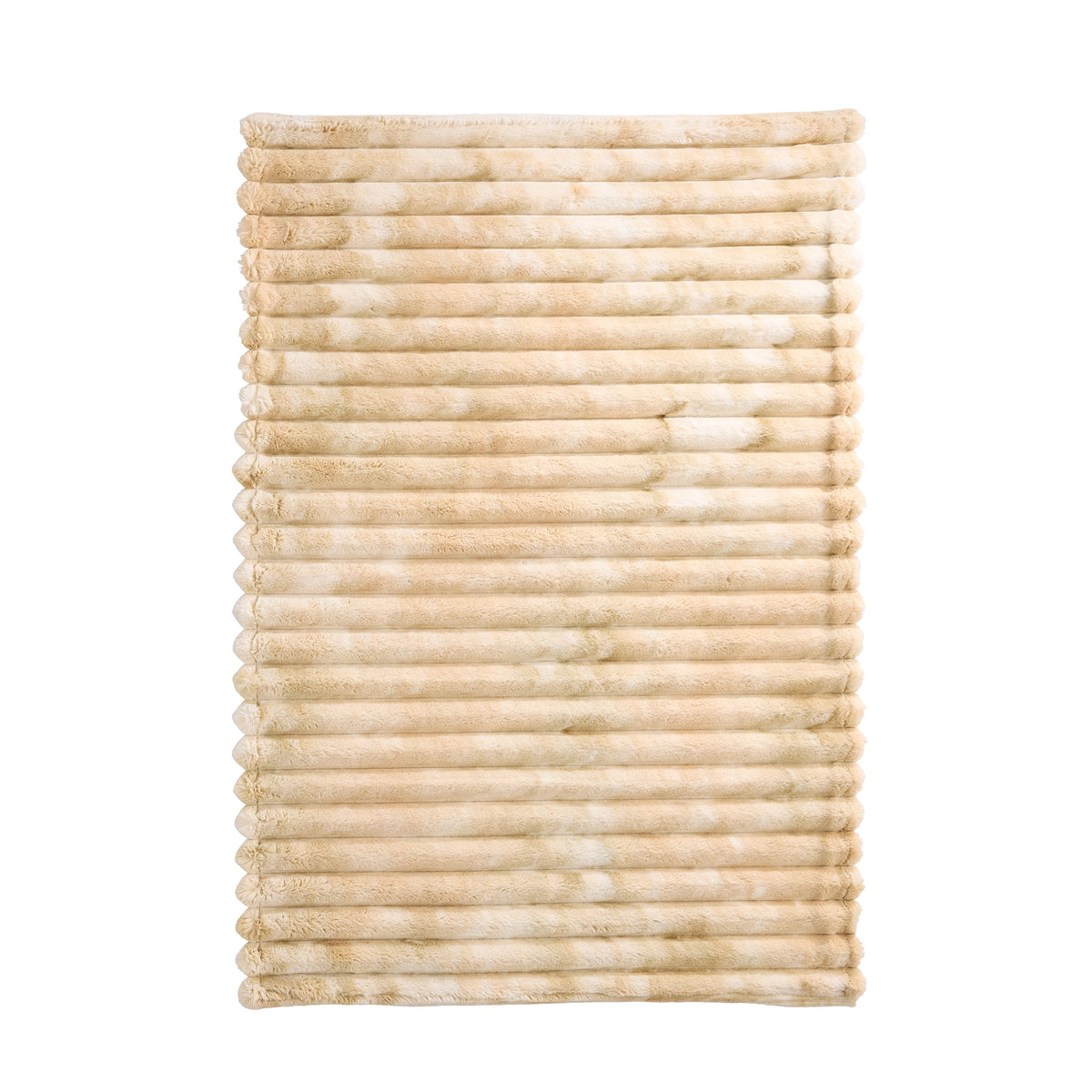 AVERO™ Beige Marbled Exaggerated Channel Faux Fur Oversized Throw, 50" x 72" - AVERO™
