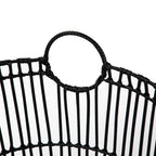 AVERO™ Large Black Poly Rattan Storage Baskets with Handles, Set of 2 - AVERO™