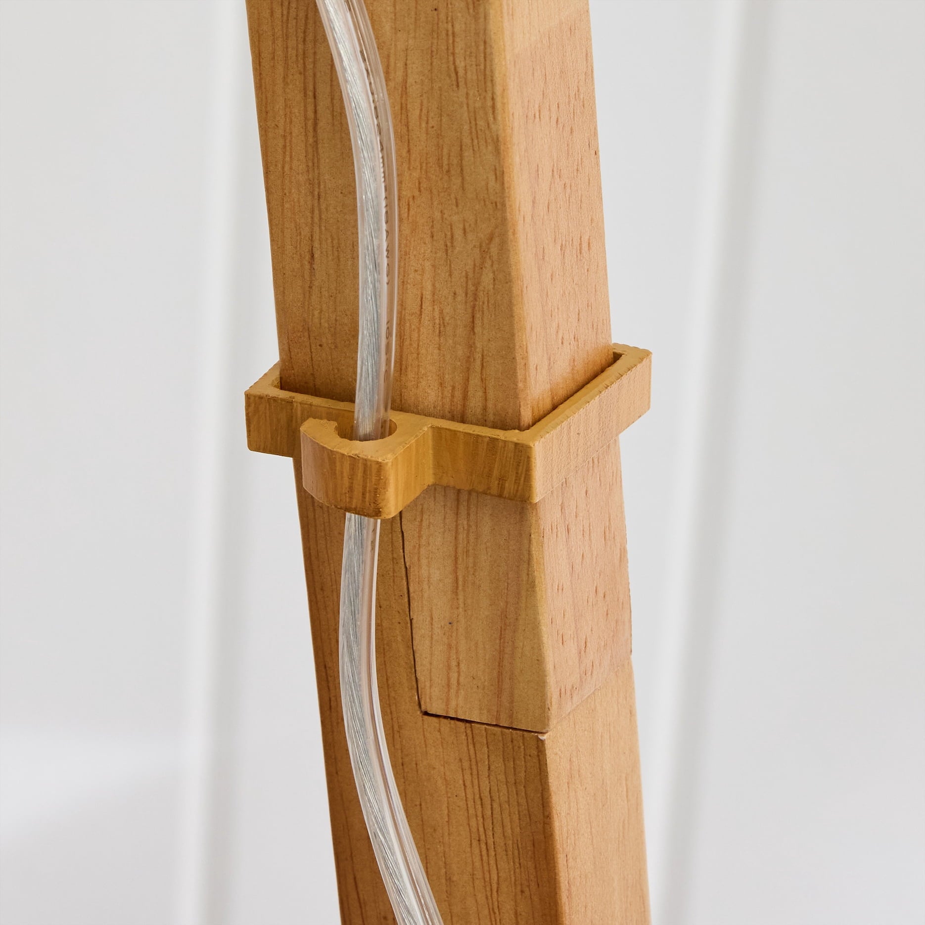 AVERO™ 63 in Natural Wood Tripod Floor Lamp with Pleated Shade - AVERO™