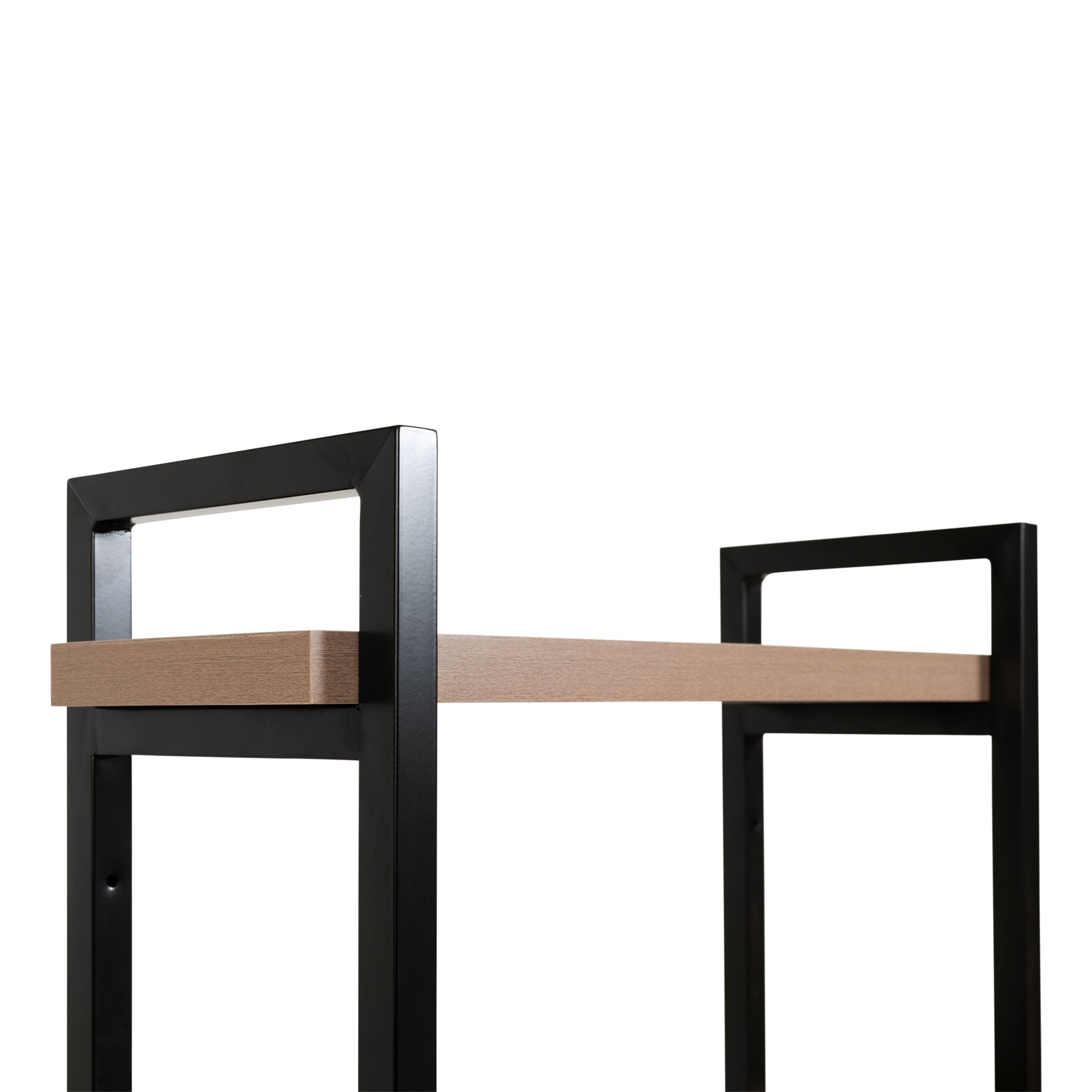 AVERO™ Jace 3-Shelf Over-the-Toilet Storage Shelf, Black Frame with Oak Shelves - AVERO™