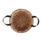 AVERO™ 2-Pack Round Decorative Storage Baskets with Faux Leather Handles, Natural, 14.5 in x 16.5 in - AVERO™